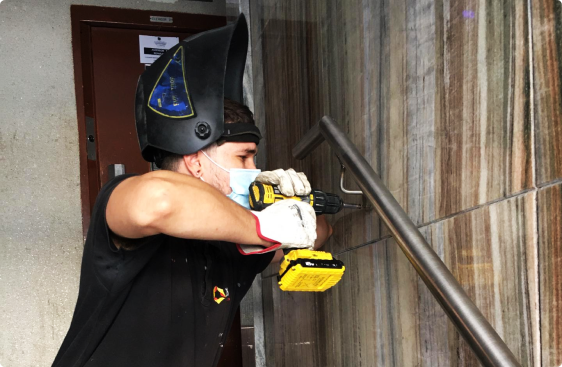 Trabalho de remodelação em apartamento
